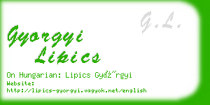 gyorgyi lipics business card